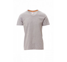 T-Shirt Manica Corta Jersey 150Gr Con 7%Viscosa V-Neck Melange S Grigio Melange
