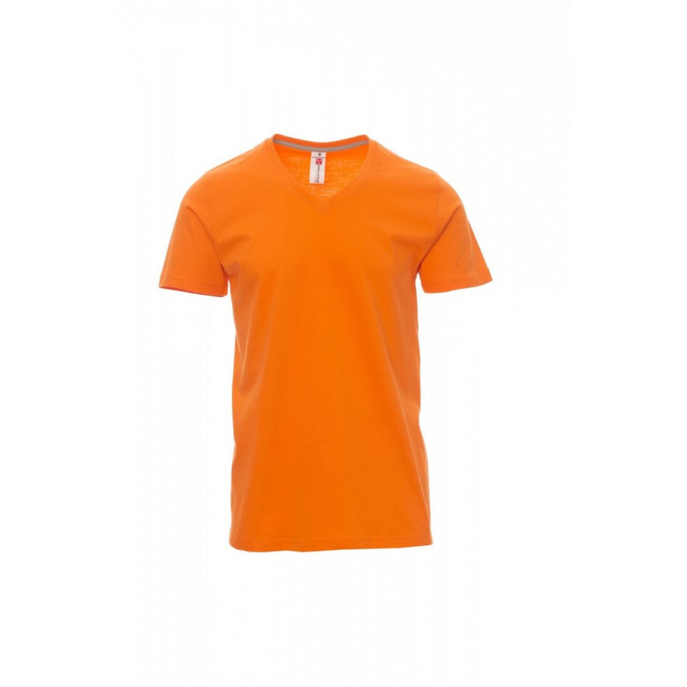T-Shirt Manica Corta Jersey 150Gr V-Neck S Arancione